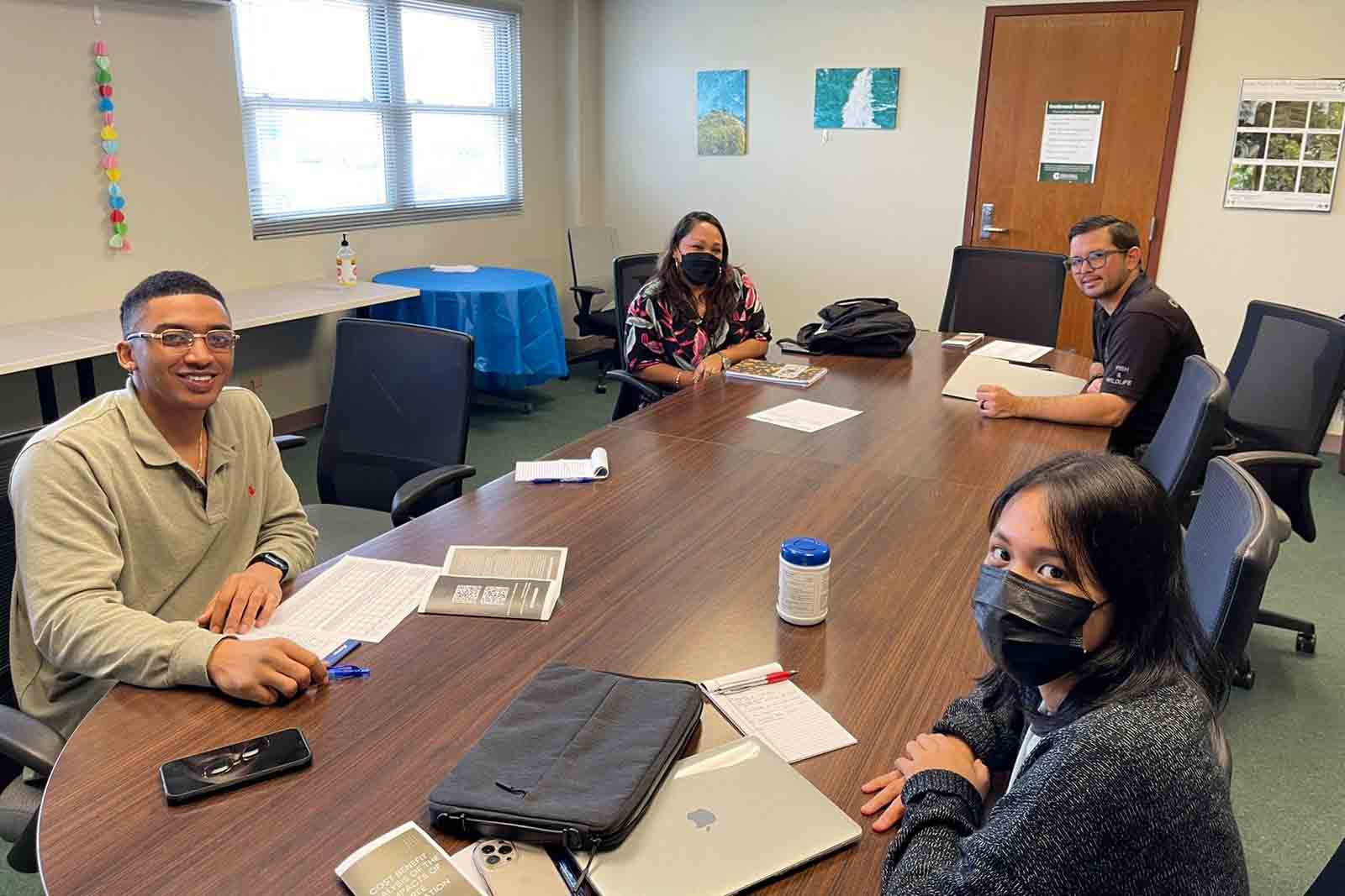 Photo of team at a table