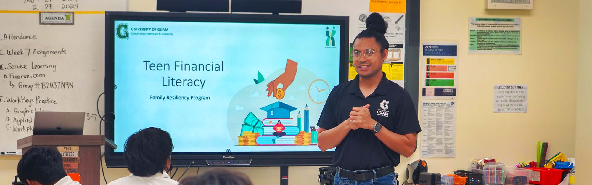 Image of an instructor of a teen financial literacy course