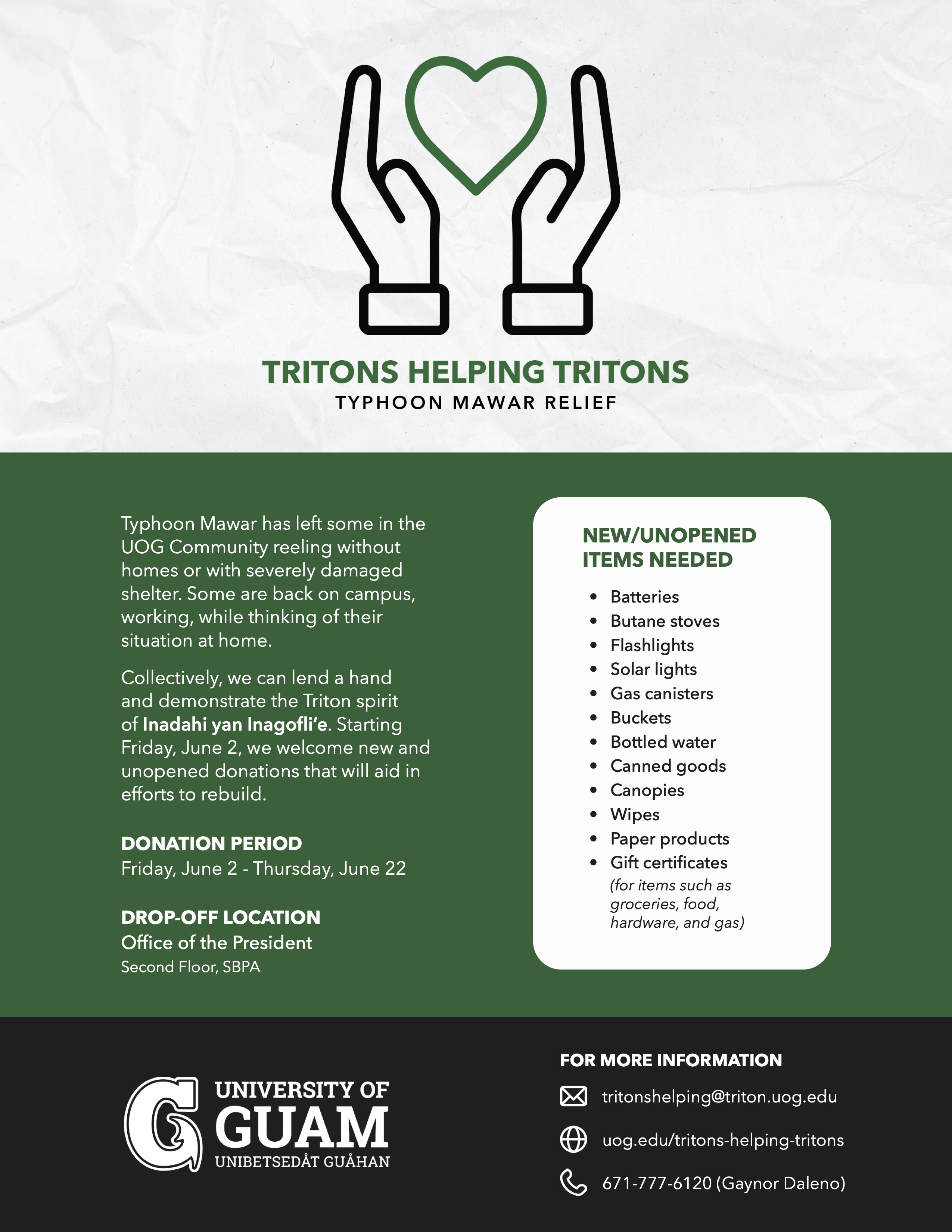 Tritons Helping Tritons Flyer