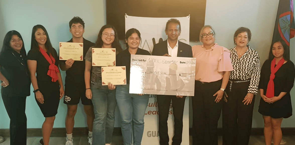 Three University of Guam engineering majors awarded a $1,000 scholarship